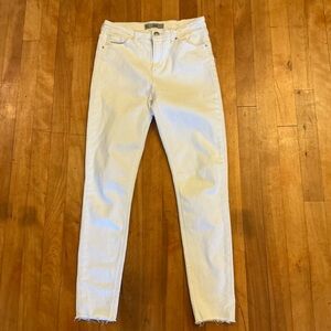 TOPSHOP Cream Ankle Jeans - Waist 28", Length 30"